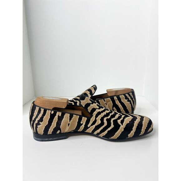 Gucci Pony Hair Black & Tan Zebra Print Loafers, Size 7 main image 10